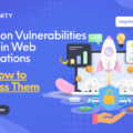 Illustration of web security concepts, highlighting protection against common vulnerabilities in web applications, including encryption, authentication, and monitoring.